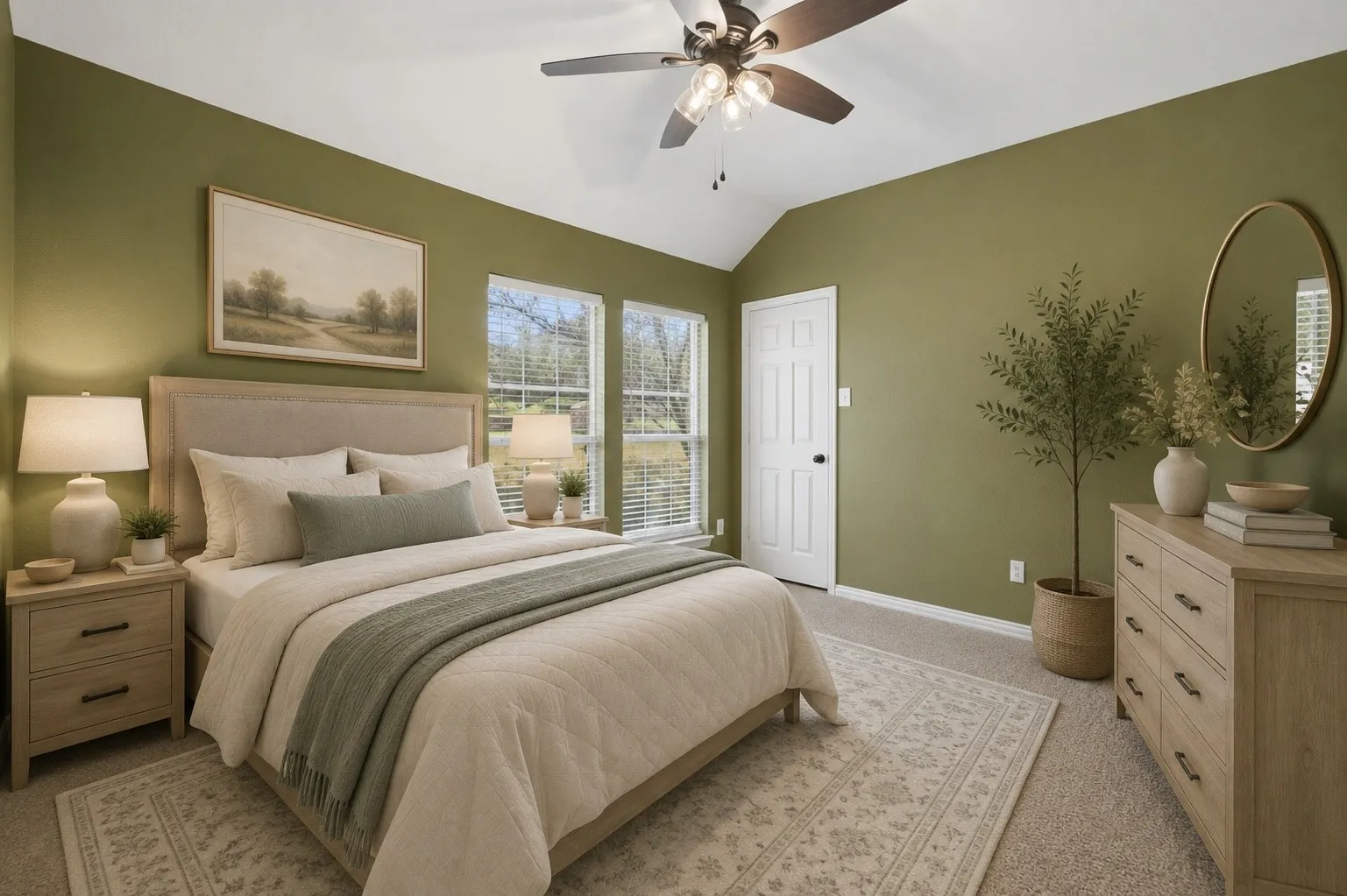 virtually staged secondary bedroom