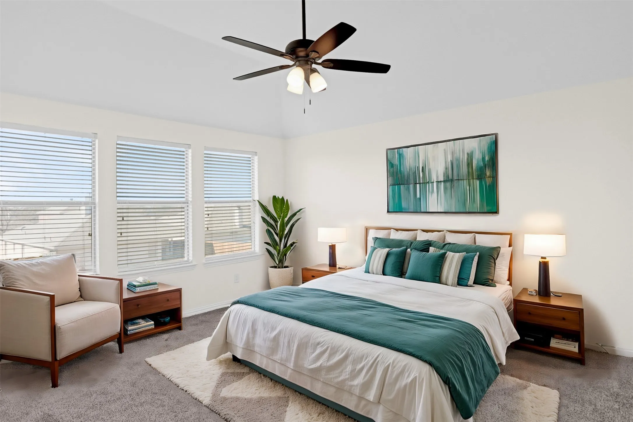 Spacious bedroom. - Virtual Staged