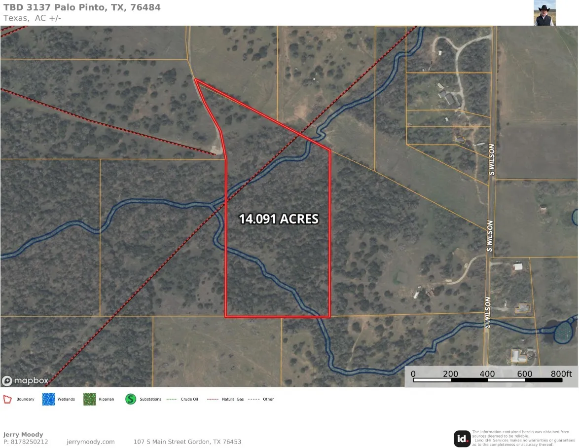 Property Survey Map. Displaying the boundaries and acreage of the property