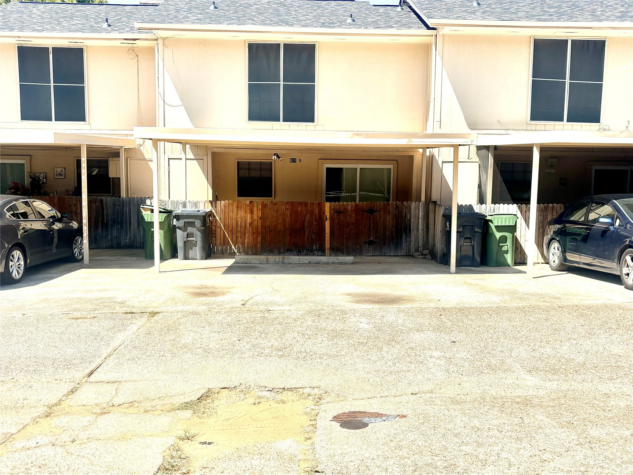 Pull underneth the carport and walk directly into your home.
