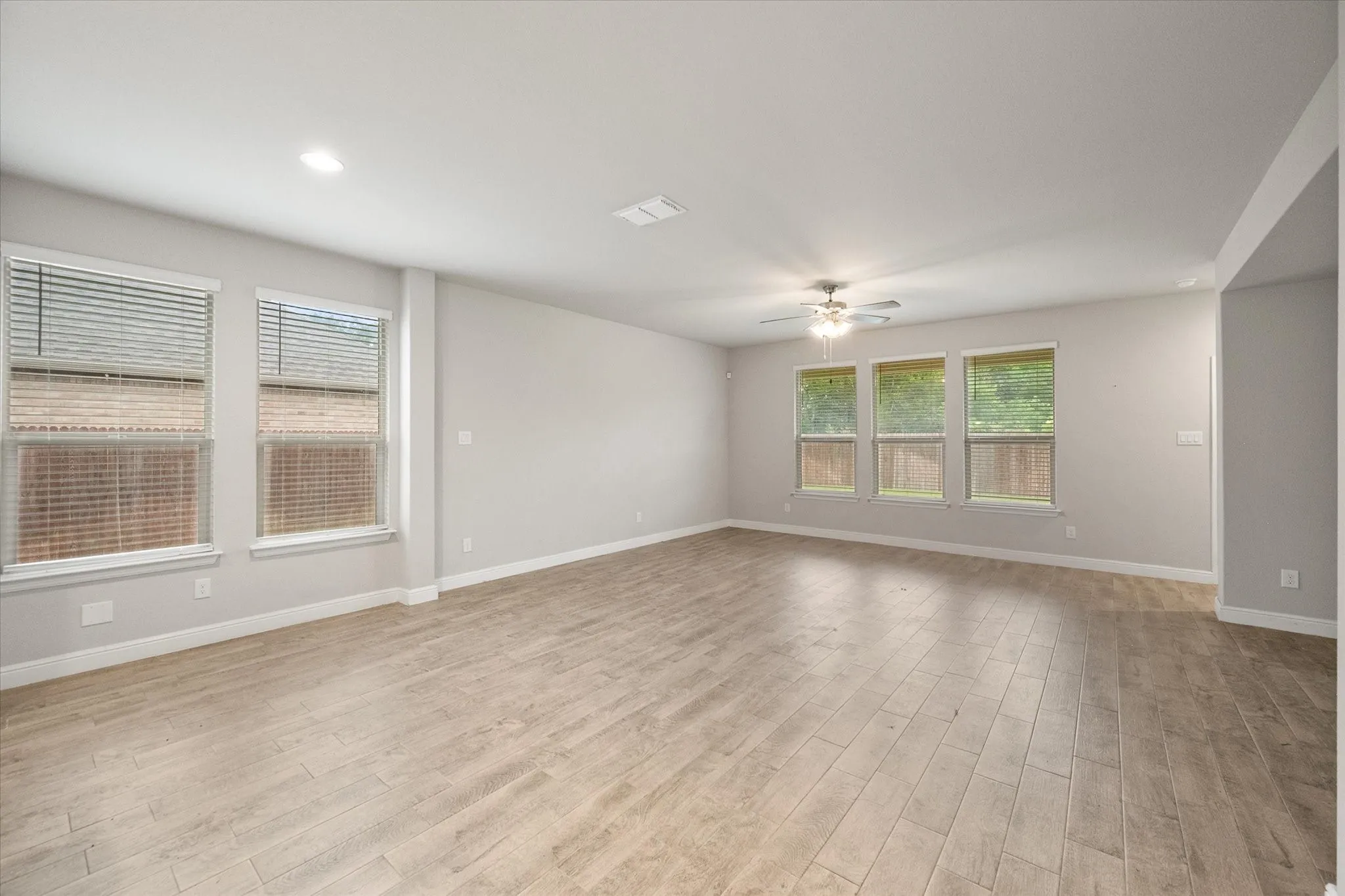 View from kitchen of the living area!