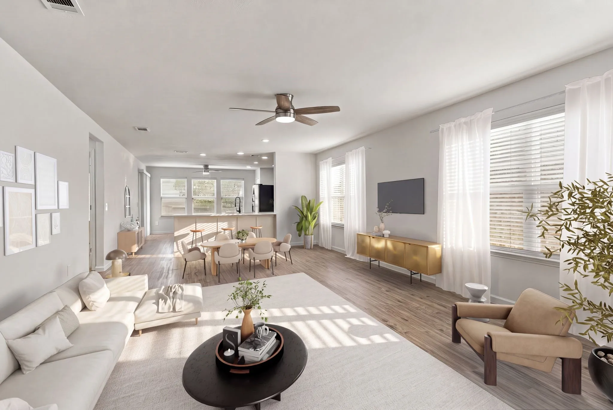 You'll Immediately Experience The Open Living Space That Defines This Floor Plan As You Enter The Oversized 24-Foot Living Room That Can Also Accommodate A Second Dining Area.  Virtually Staged.