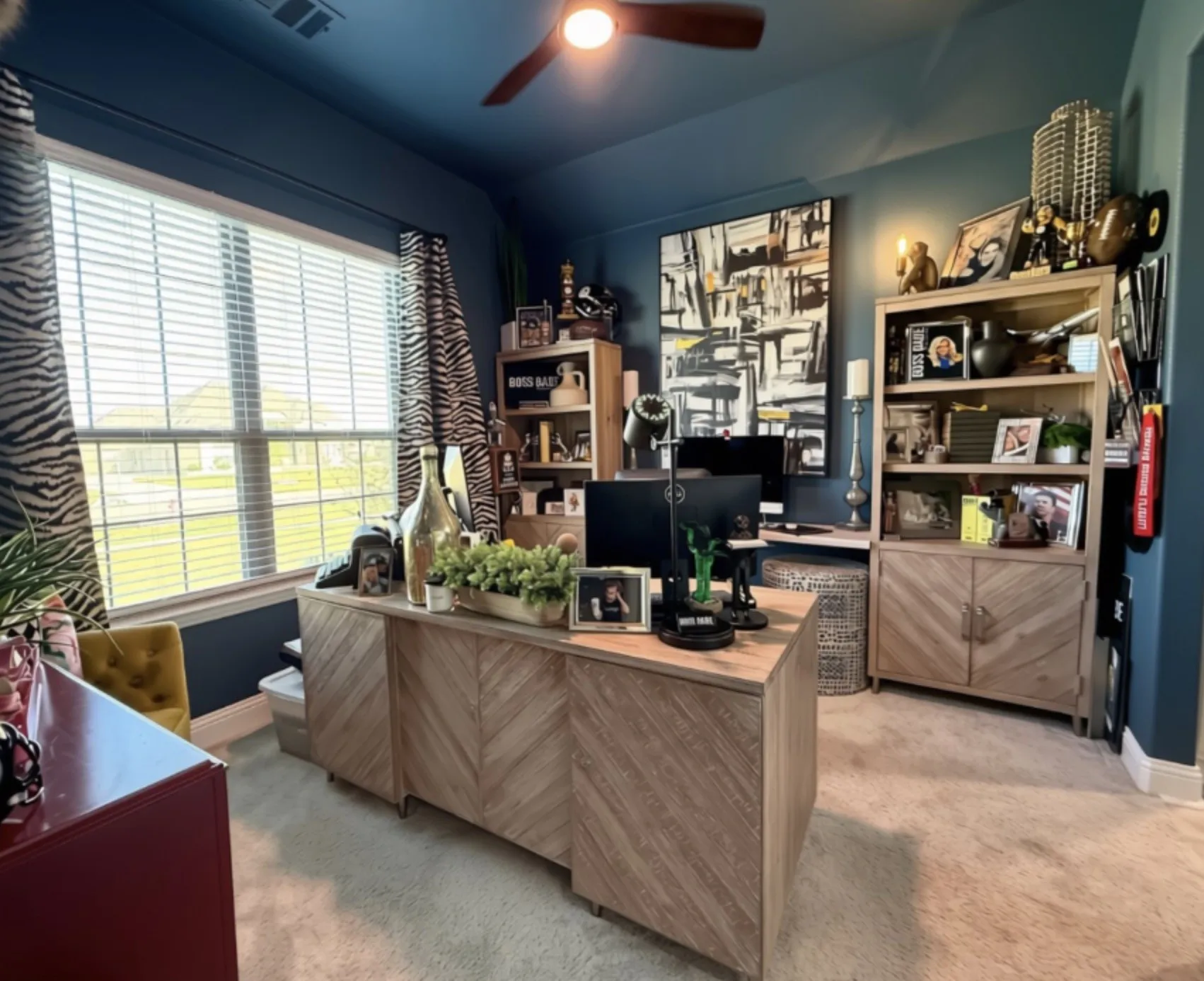 Recessed lighting and ceiling fan