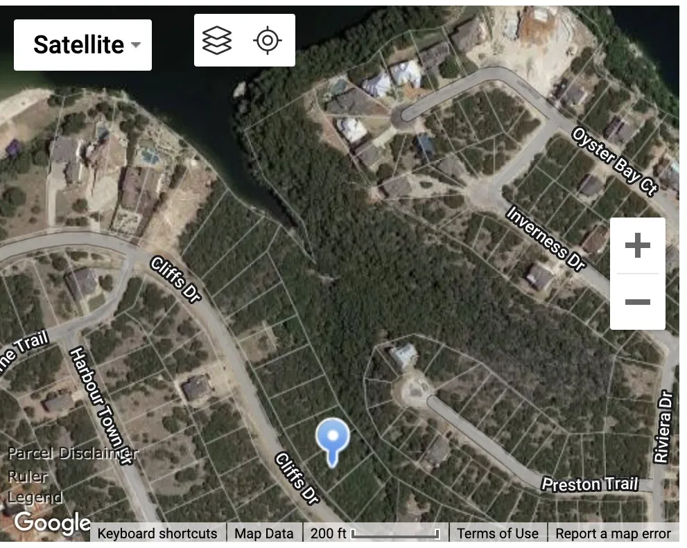 Google Earth view of lot location