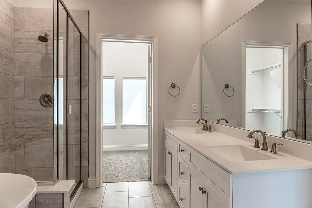 Primary Bathroom and walk-in closet.