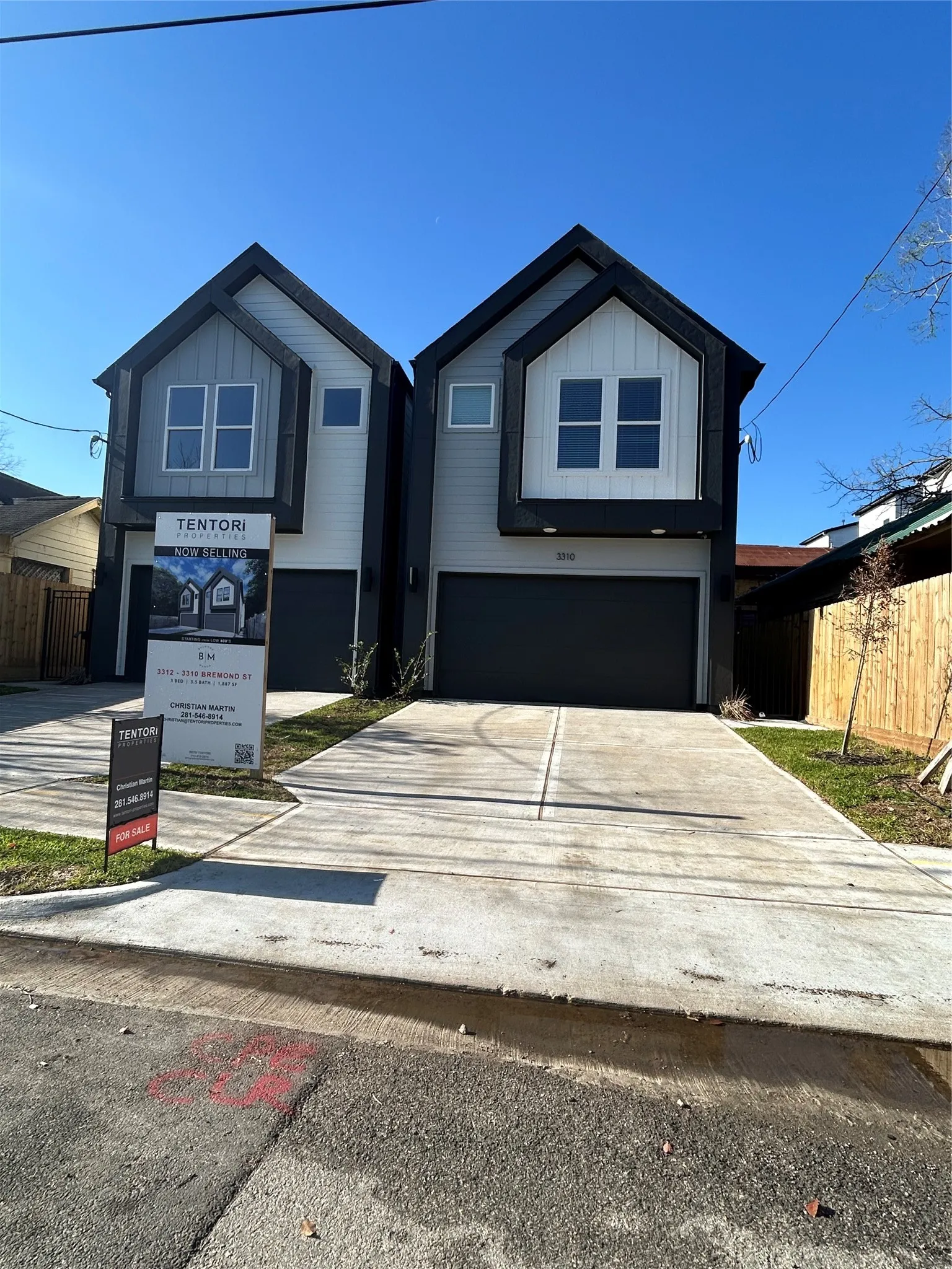 Across street is new build town-homes and sold.