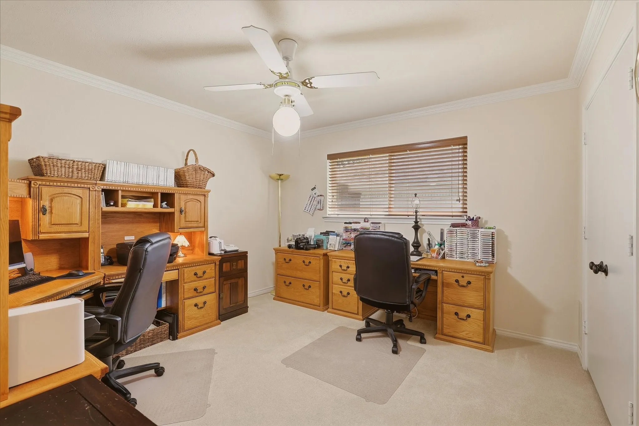 Guest bedroom currently used as an office.