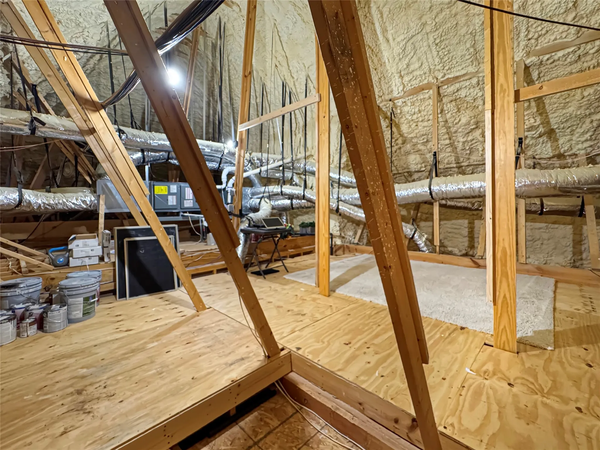 Decked attic for added storage