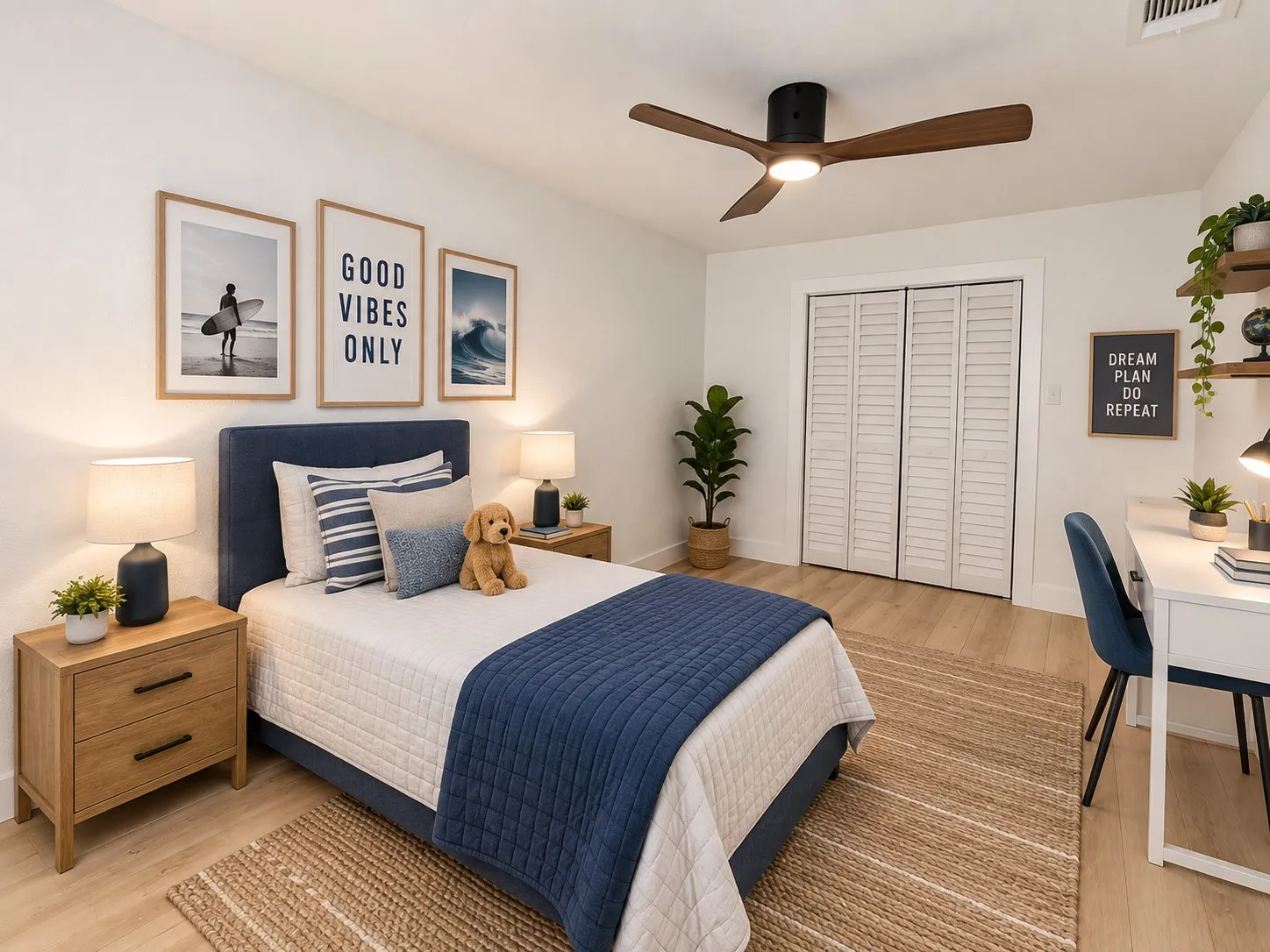 3rd bedroom split from other bedrooms - virtually staged