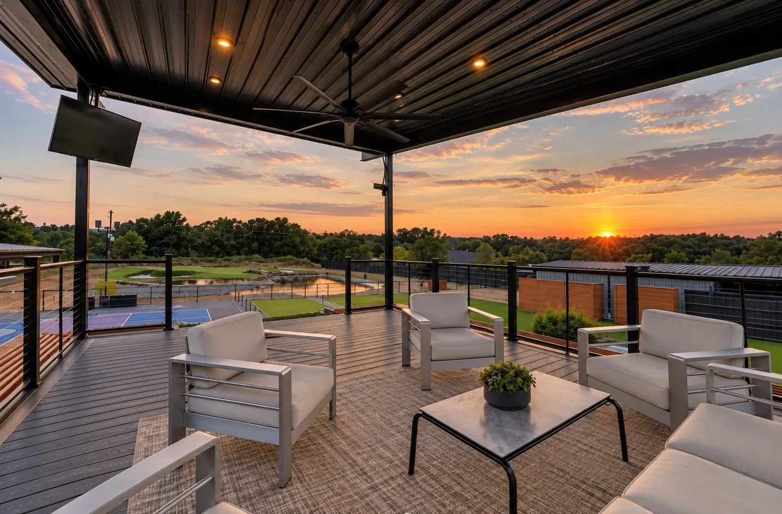 2nd story patio sunset