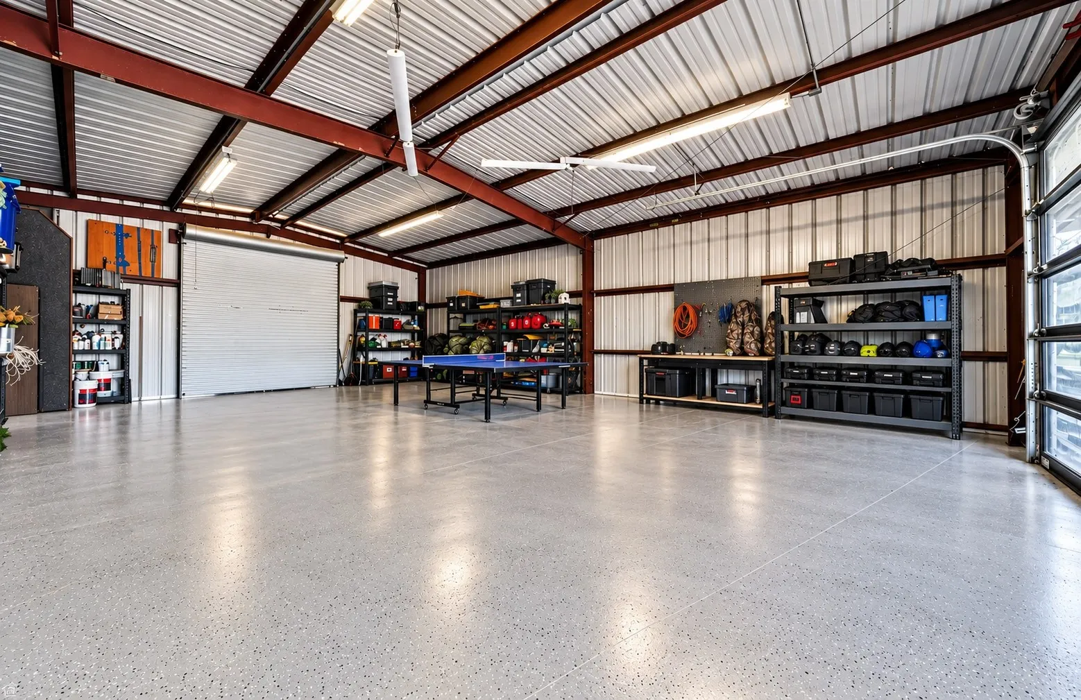 massive 30x40 garage with space for approximately 6 cars