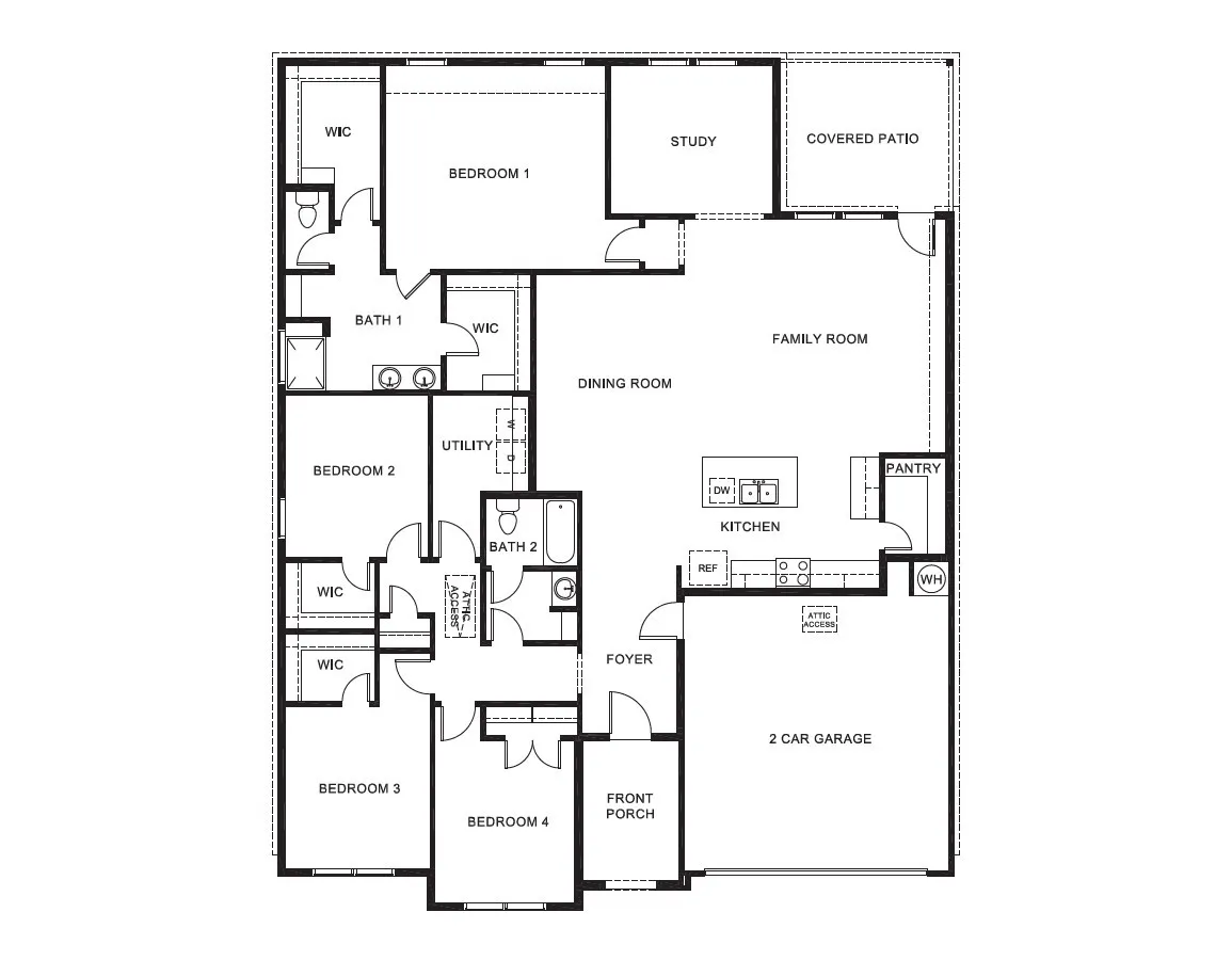D.R. Horton's  Harrison floor plan - All Home and community information, including pricing, included features, terms, availability and amenities, are subject to change at any time without notice or obligation. All Drawings, pictures, photographs, video, square footages, floor plans, elevations, features, colors and sizes are approximate for illustration purposes only and will vary from the homes as built.