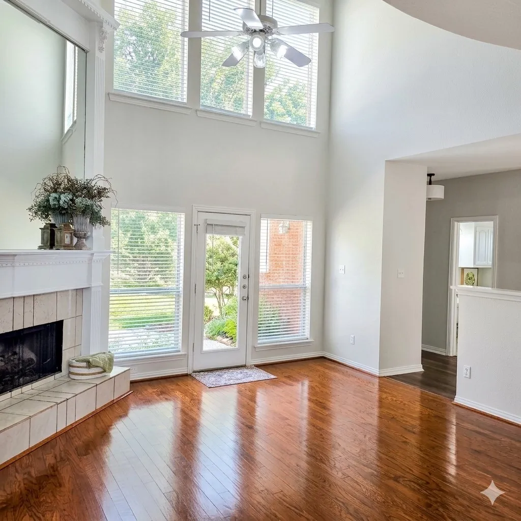 This lofty Family Room opens to the kitchen with a handy full bath adjacent making it the perfect layout for gathering with the family or entertaining friends!