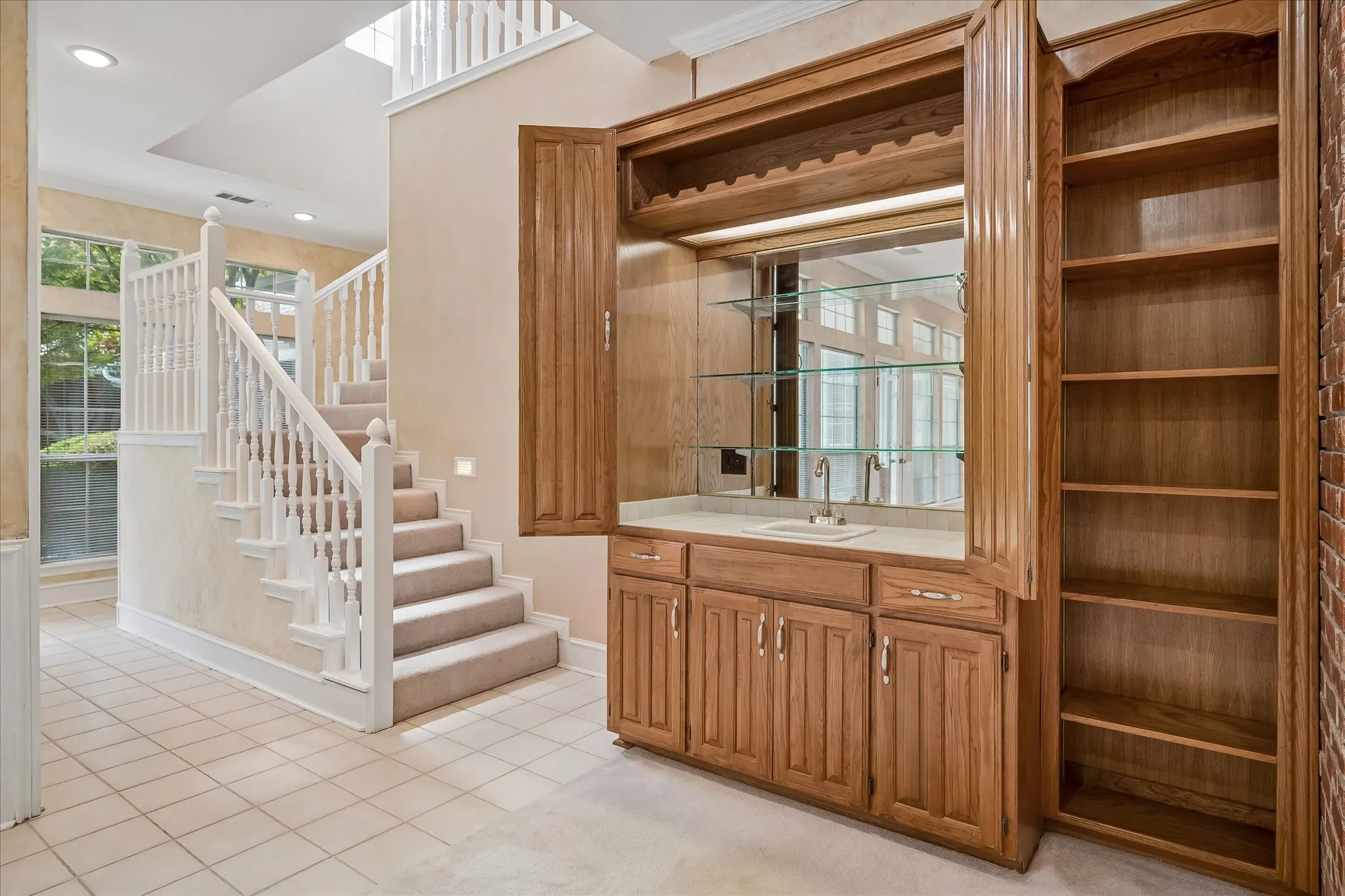 Wet bar in family room