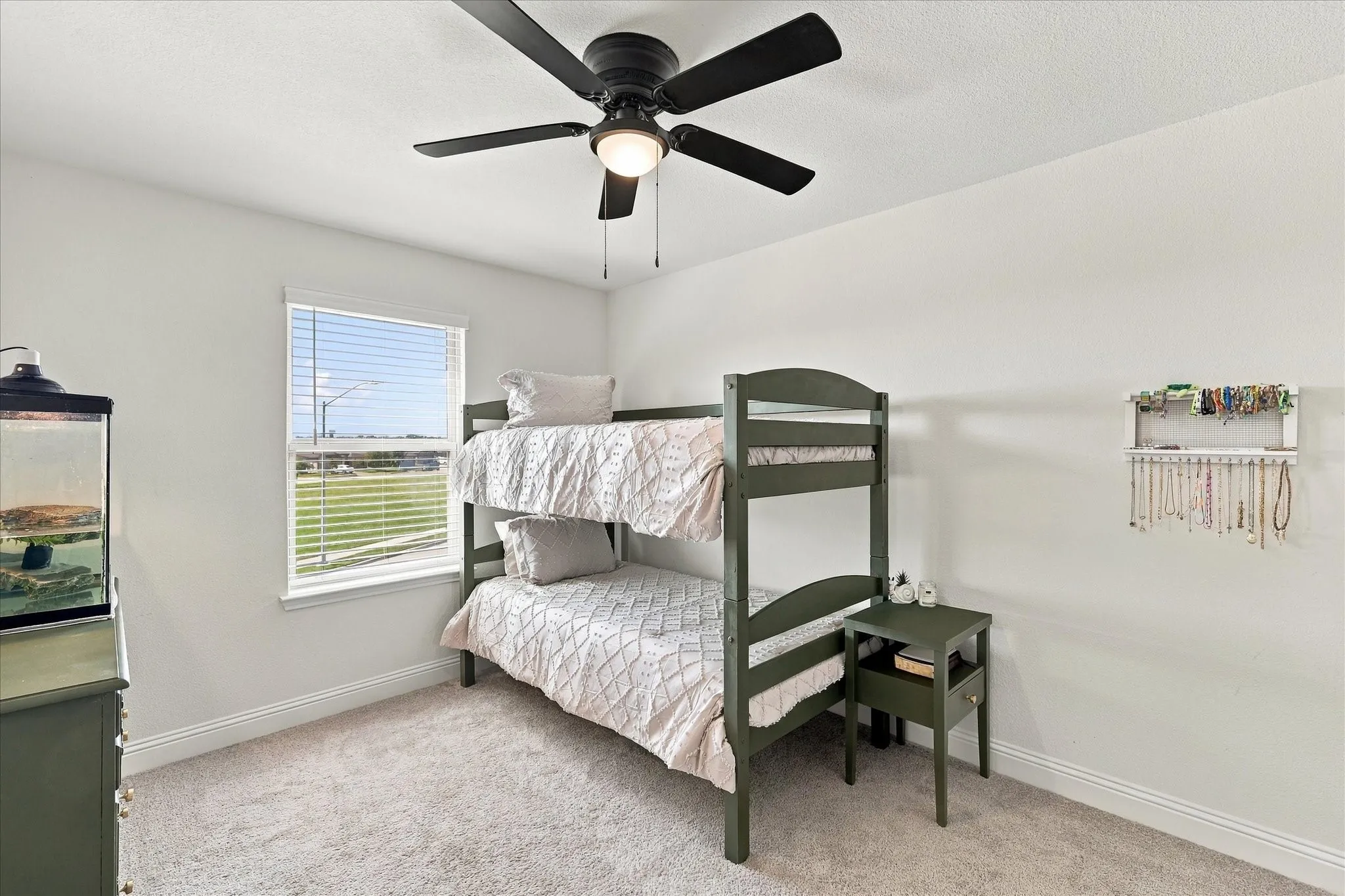Bedroom with large walk in closet