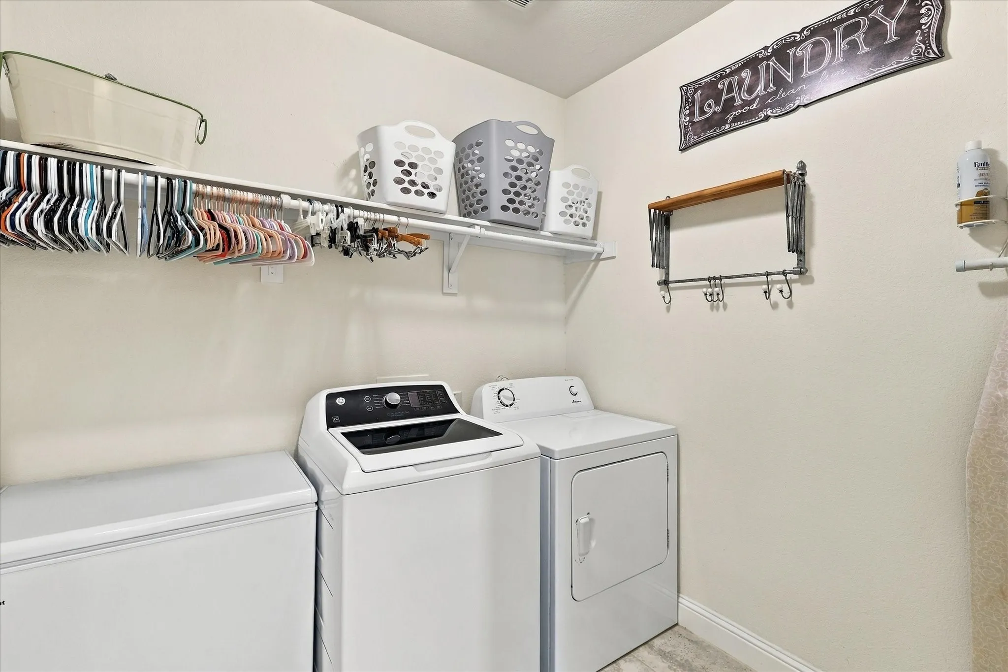 Laundry Room with an additional oversized pantry and enough room for a freezer.