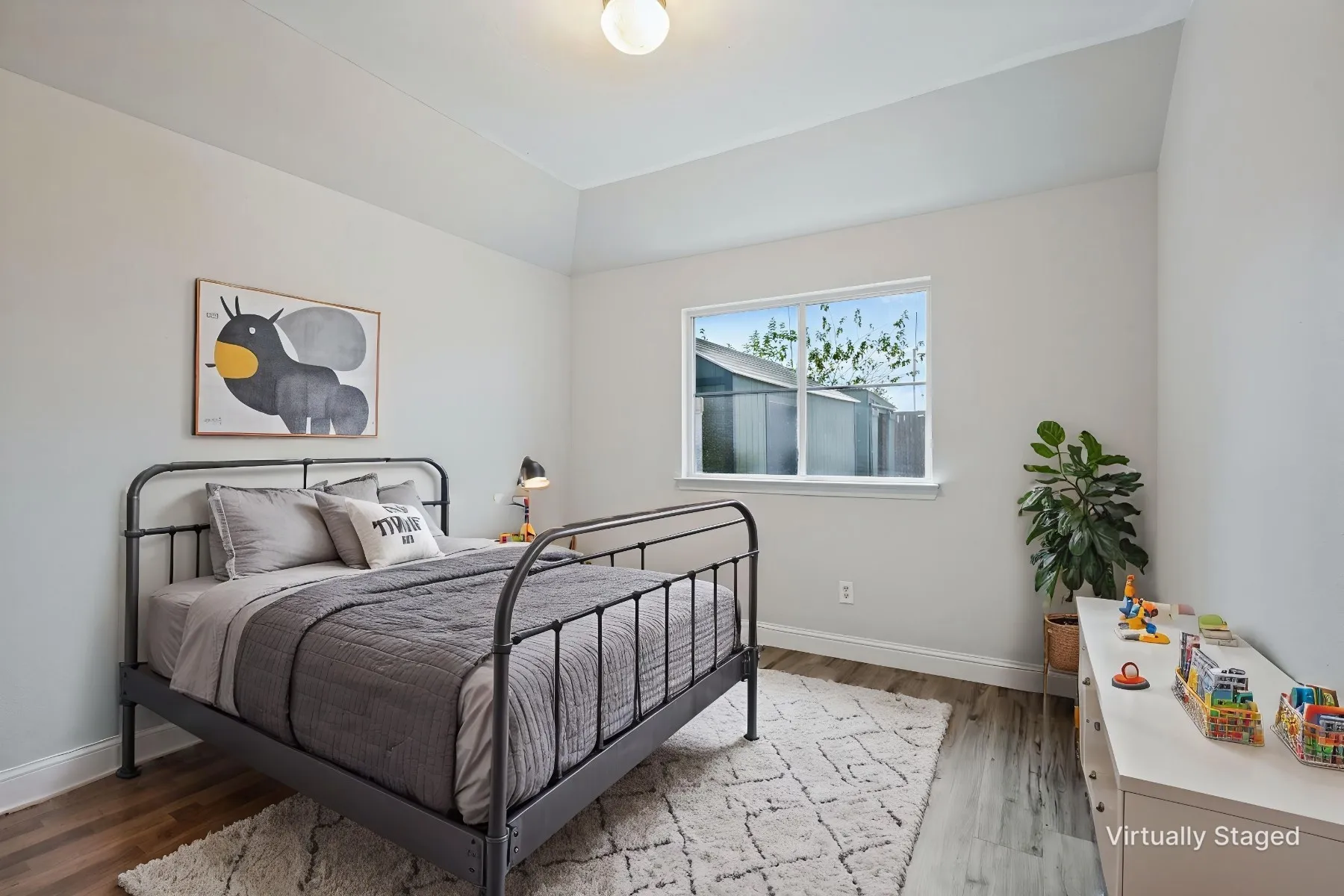 Secondary bedroom with a lived-in look