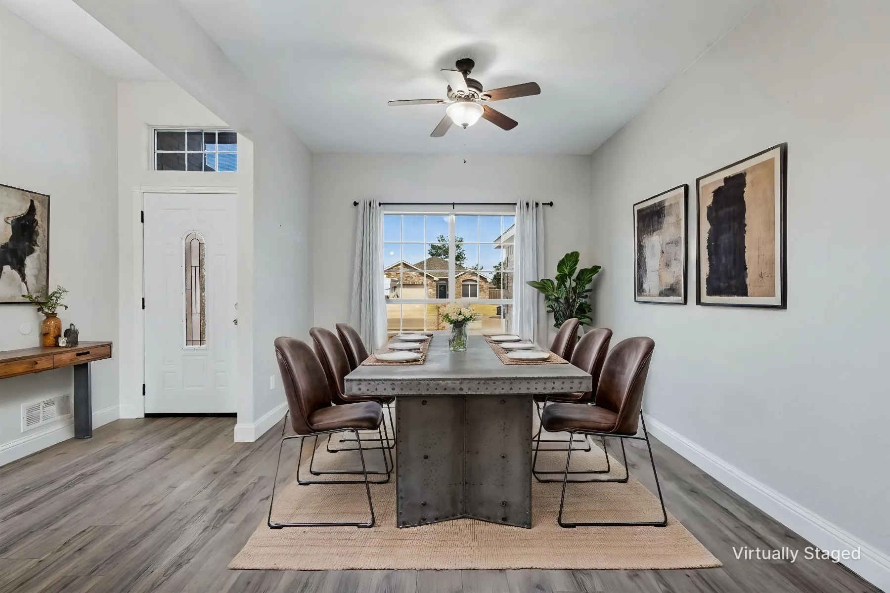 As you walk in the front door, dining or office?