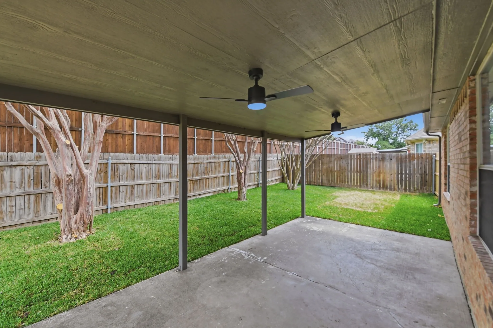 Covered back patio
