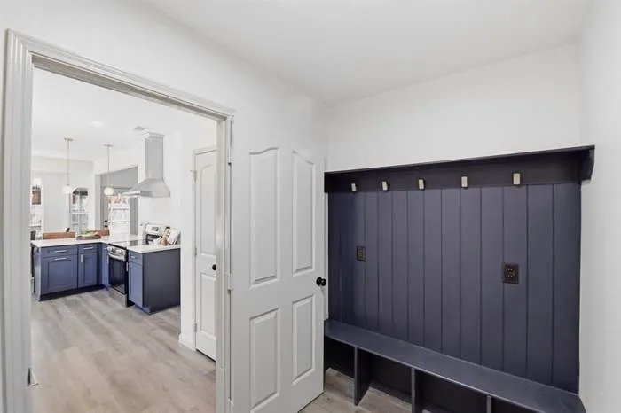 Laundry room just off the garage
