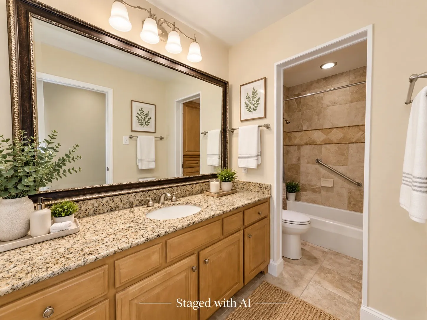 Hall Bath - Staged with AI