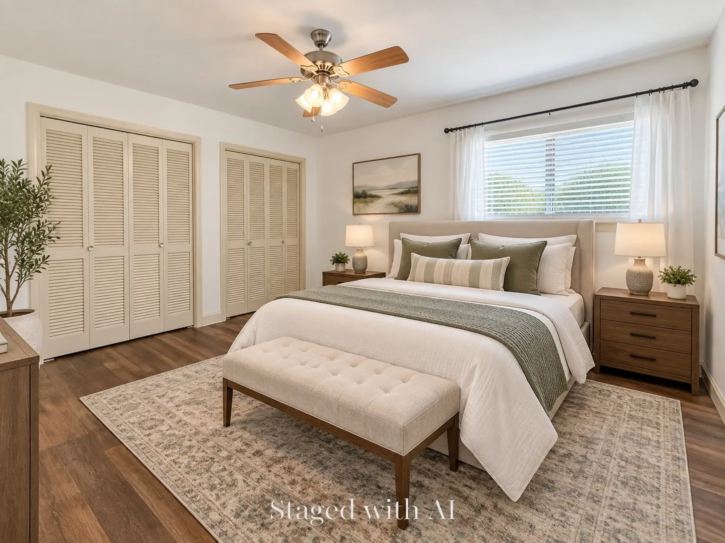 Bedroom 2 - Staged with AI