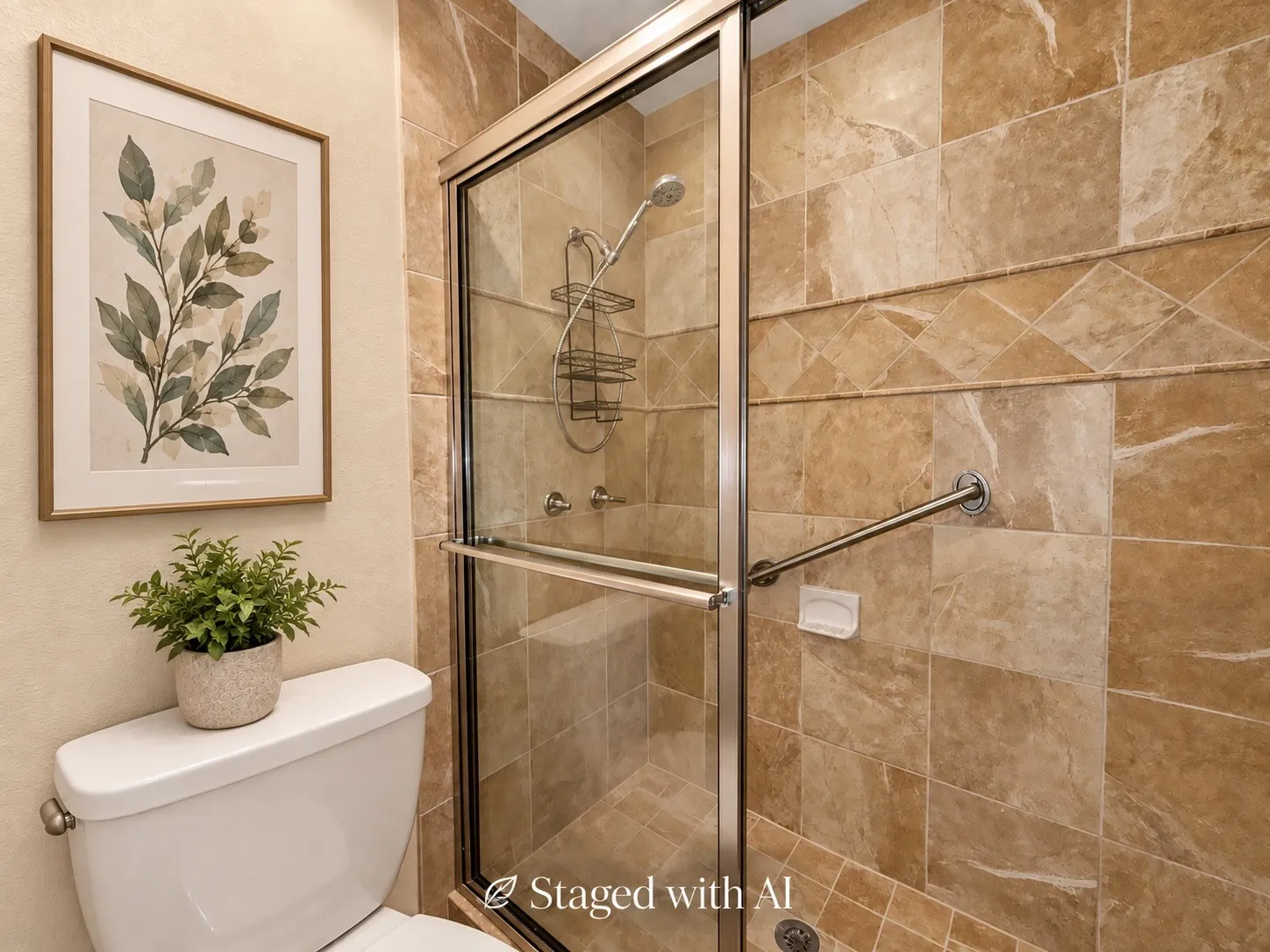 Primary Bath - Staged with AI