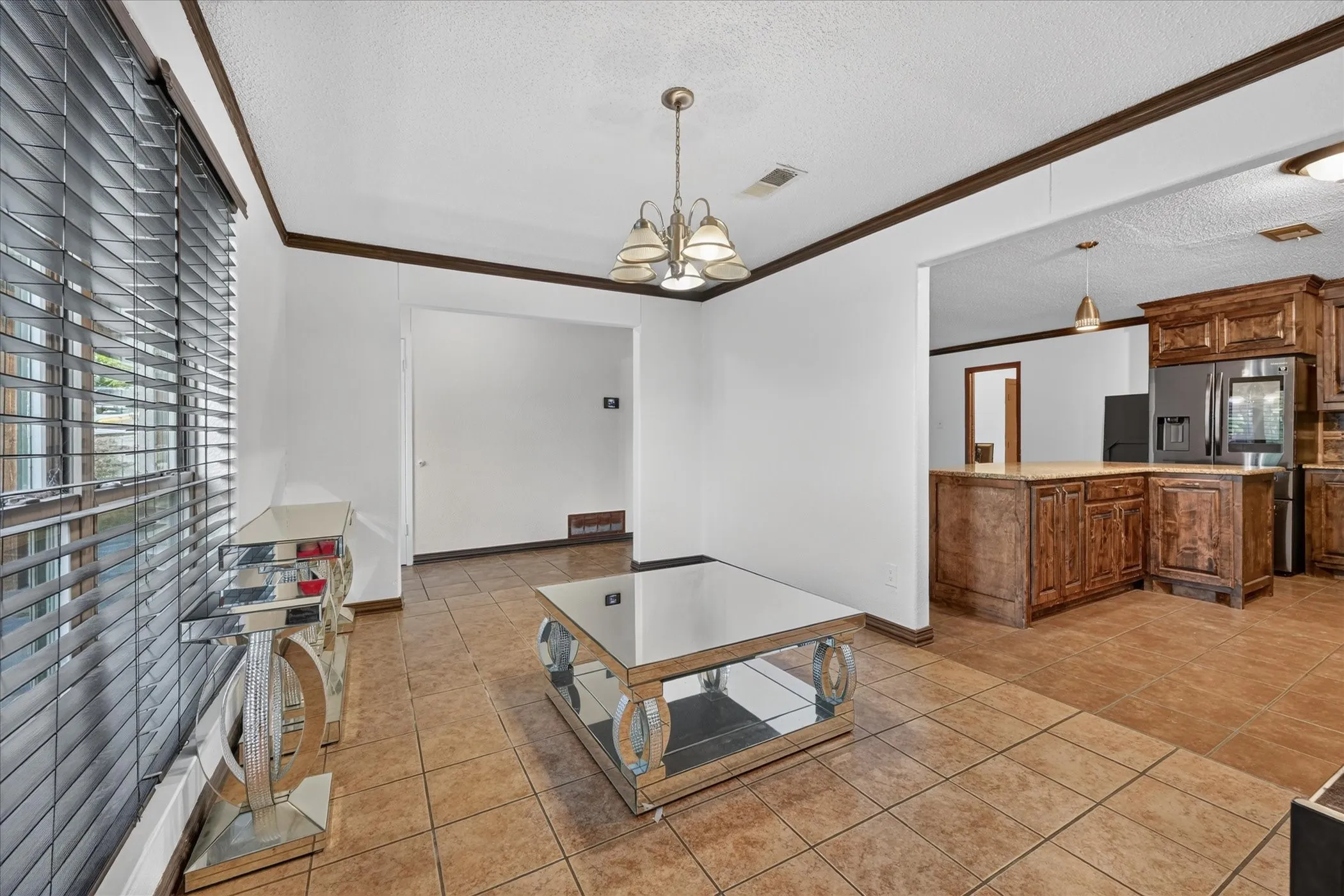 Tile flooring throughout