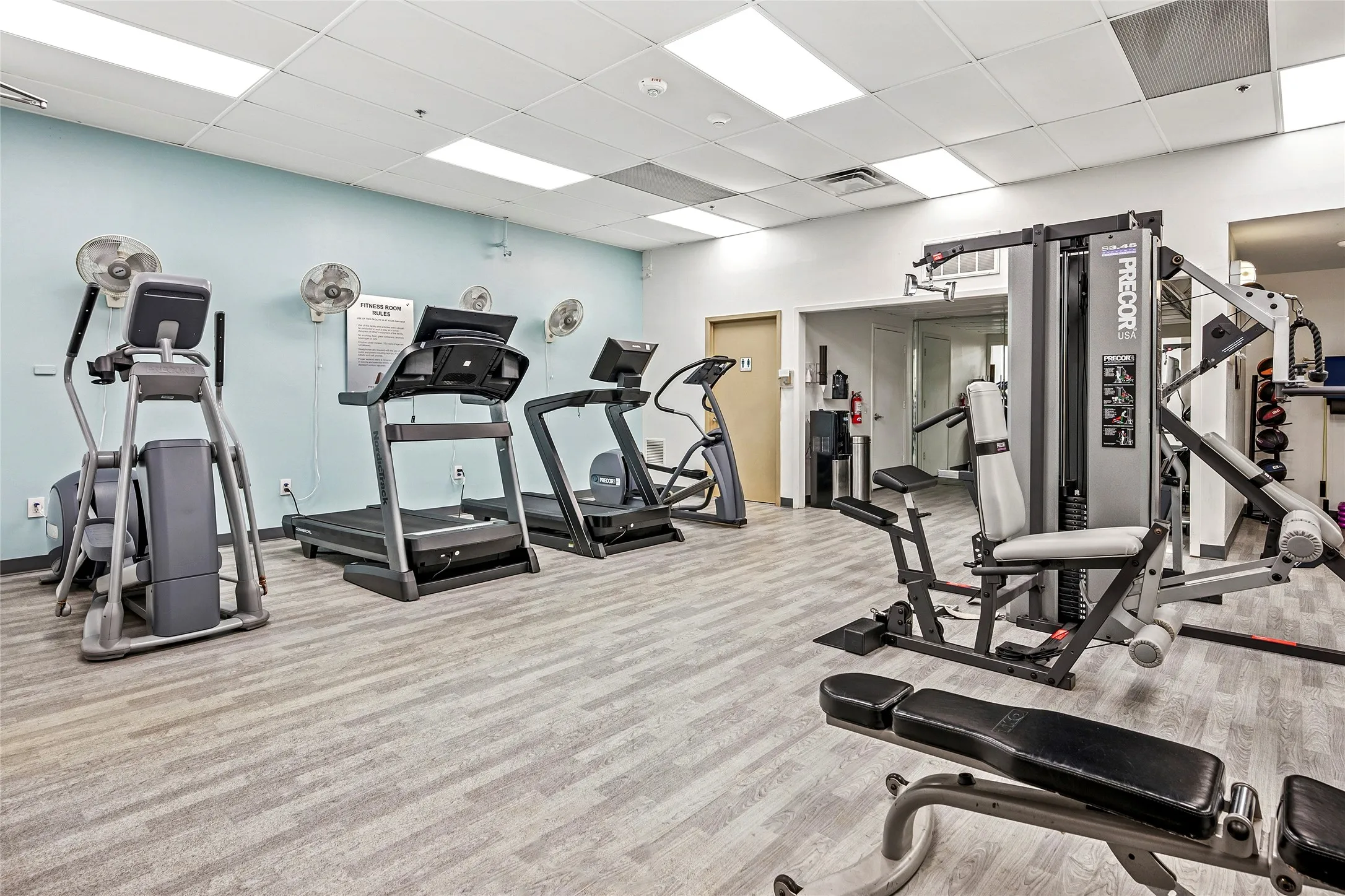 Staying in shape is an attainable goal at the onsite​​‌​​​​‌​​‌‌​‌‌​​​‌‌​‌​‌​‌​​​‌​​ gym!