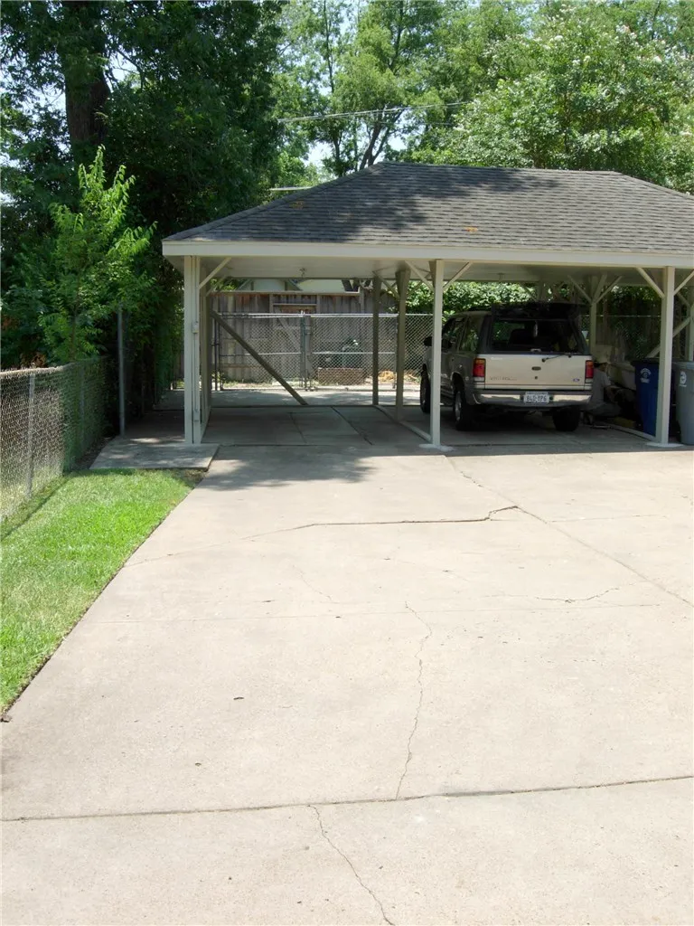 One car covered reserved parking
