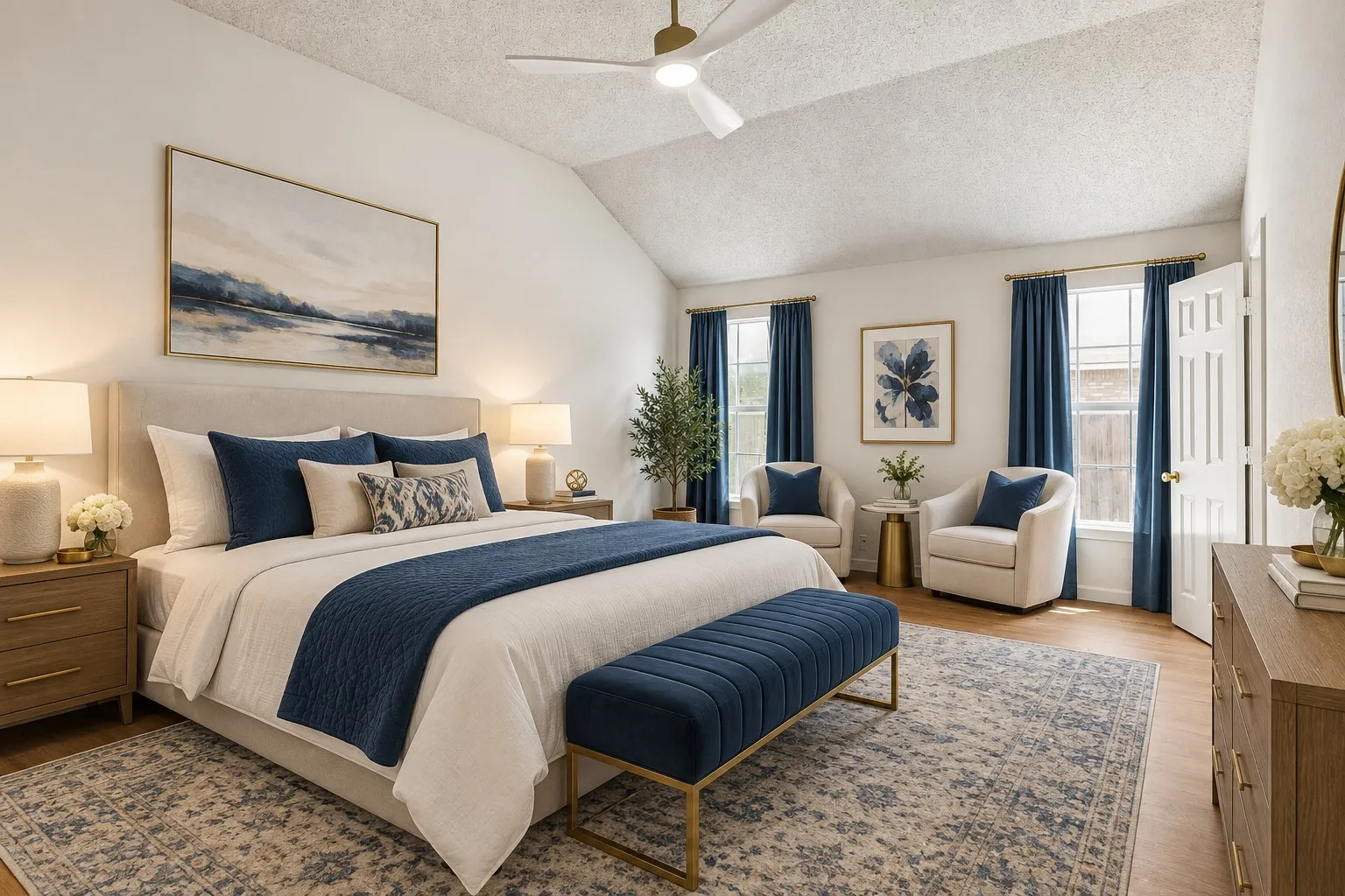 Primary Bedroom—virtually staged