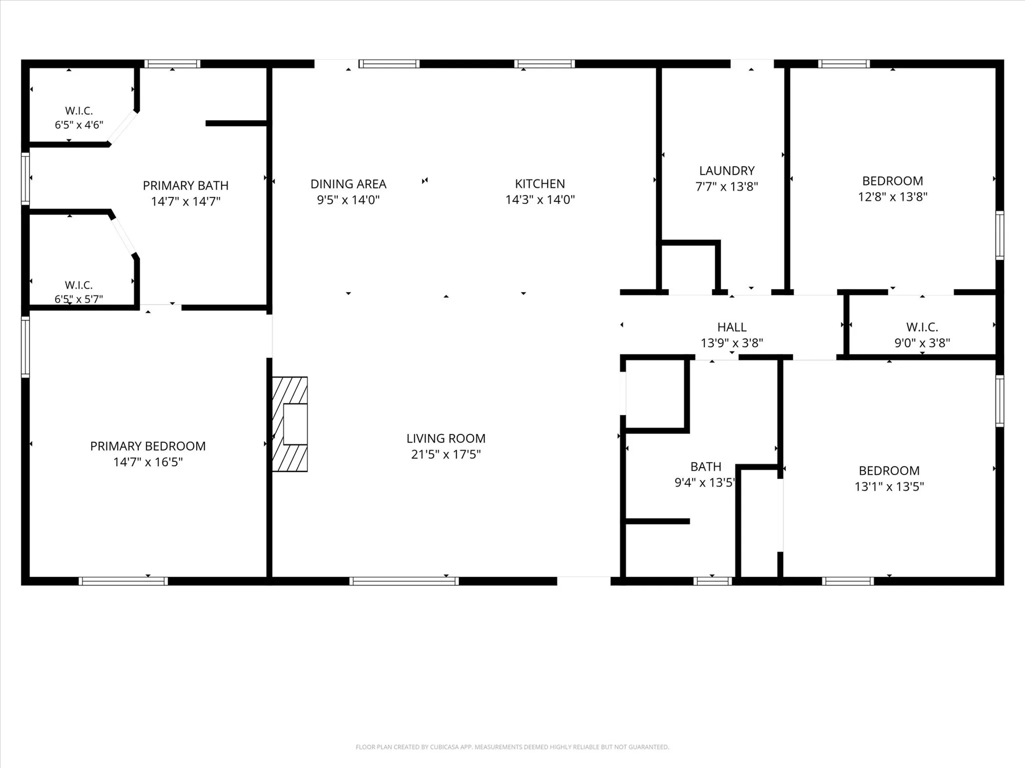 Floor plan.  It is missing the garages, workshops and sunroom.