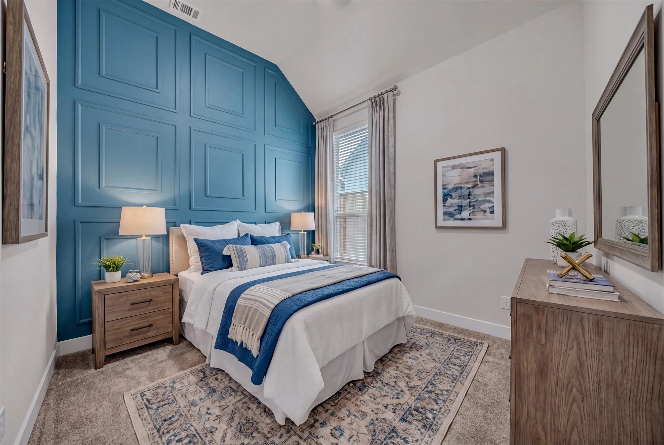 Fourth Bedroom, Designer Paint and Wall Treatment.