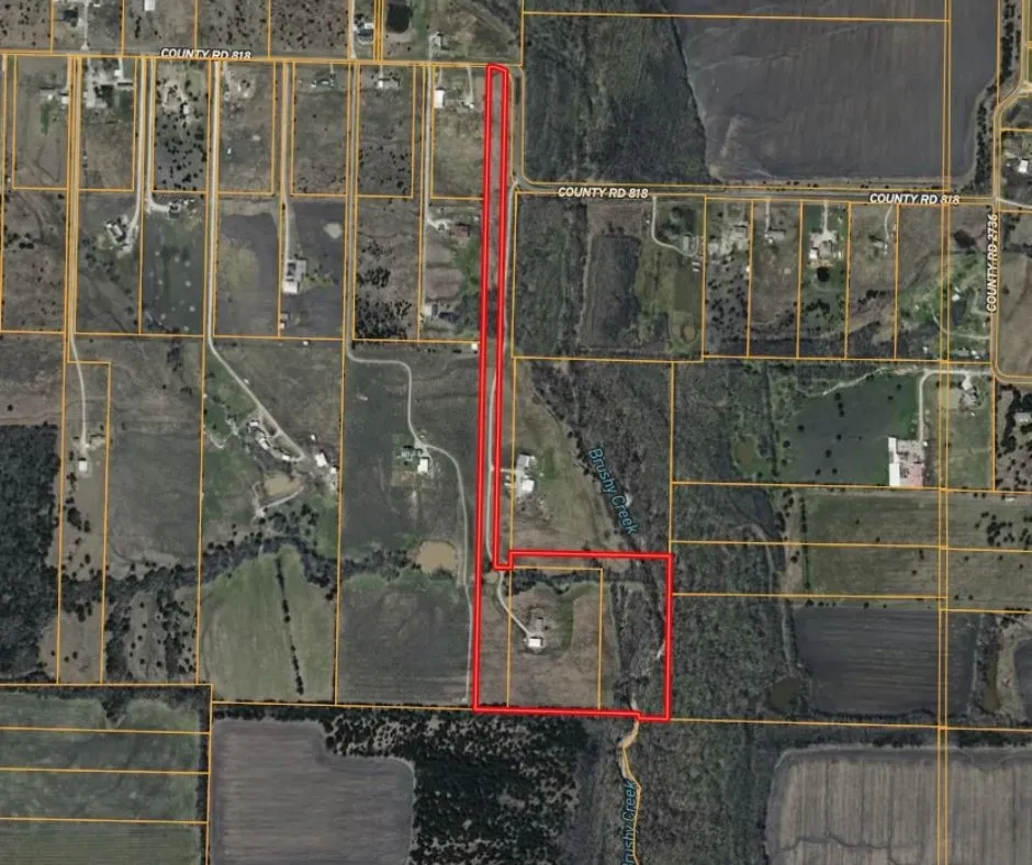 Aerial Map. Illustrating the boundaries of the property and its relationship to surrounding parcels and roadways