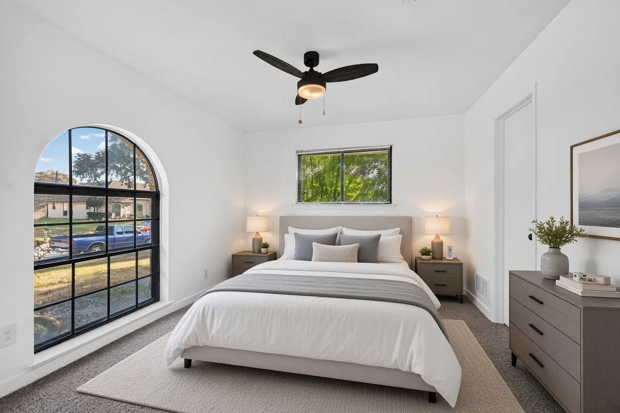 Used AI to furnish third bedroom.