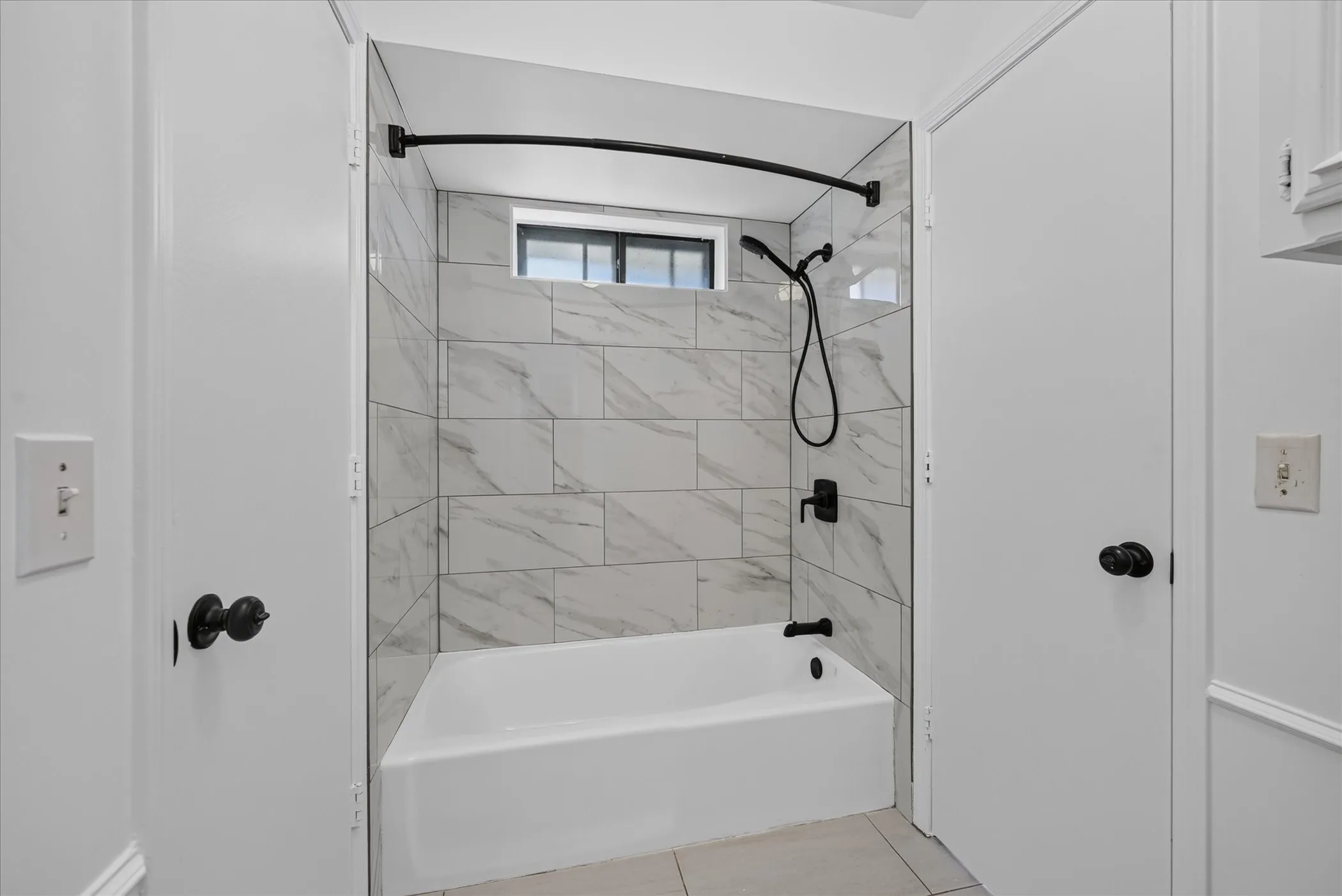 Second Bathroom. Here you can see both doors that go into each room.