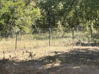 Fence along one side of the property