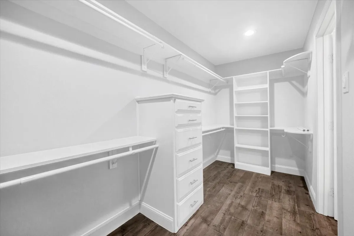 Spacious master bedroom closet