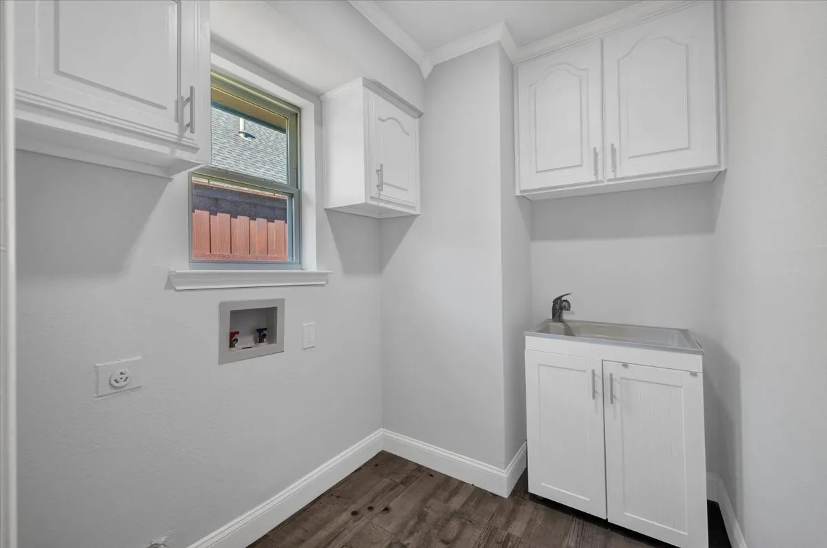 Generous laundry room
