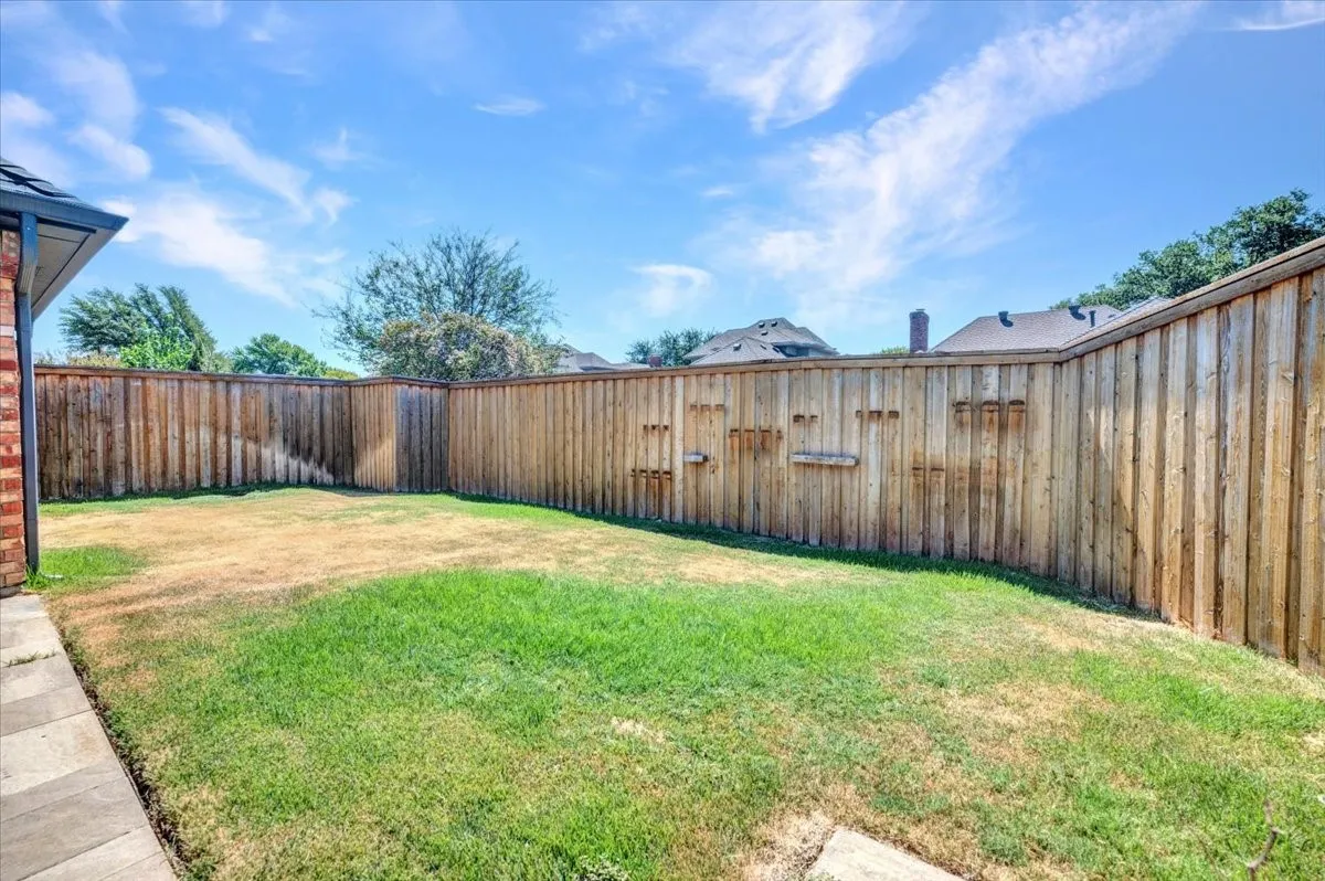 Private backyard space