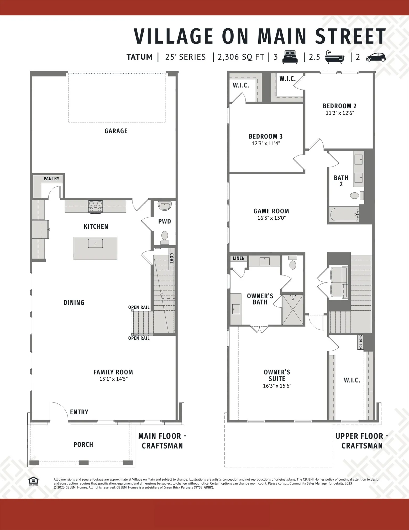 You'll find outstanding space and style in this great end unit lock and leave Tatum floor plan featuring our Craftsman elevation!