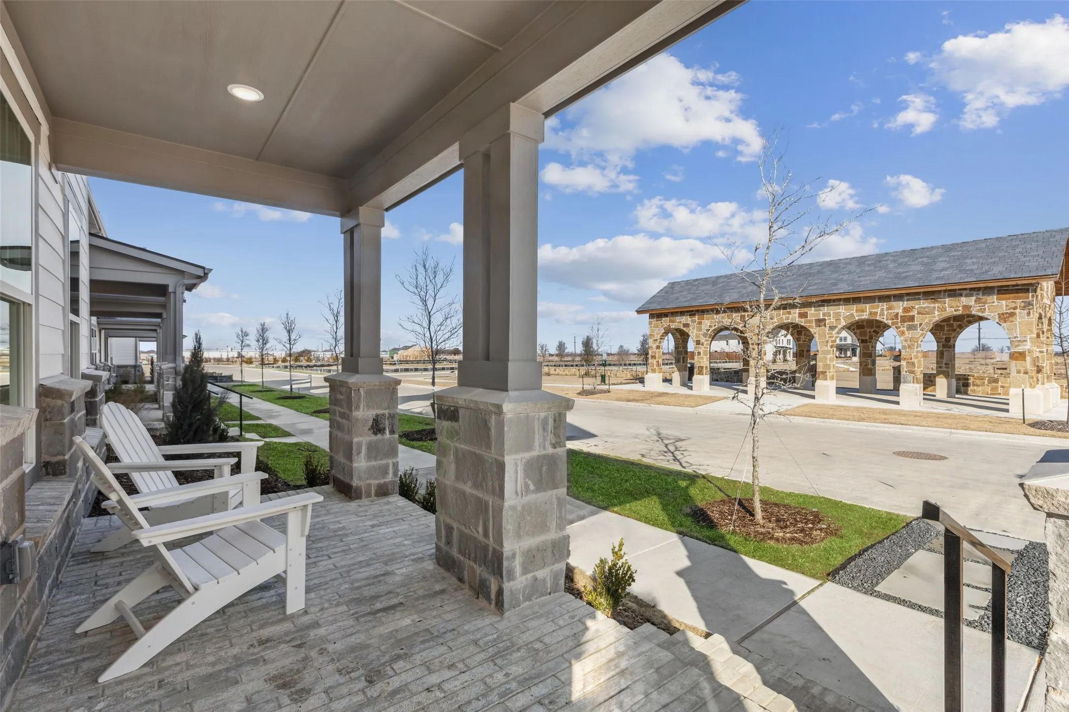 You'll enjoy a cozy covered front porch with view of the park in this fantastic home!