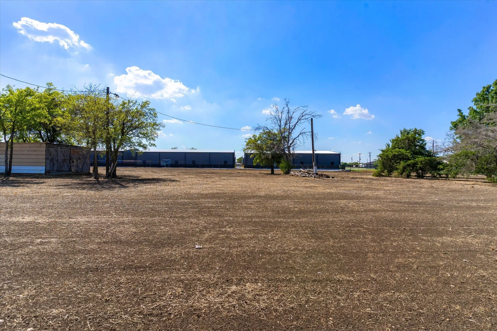 Expansive open lot with a clear, level terrain