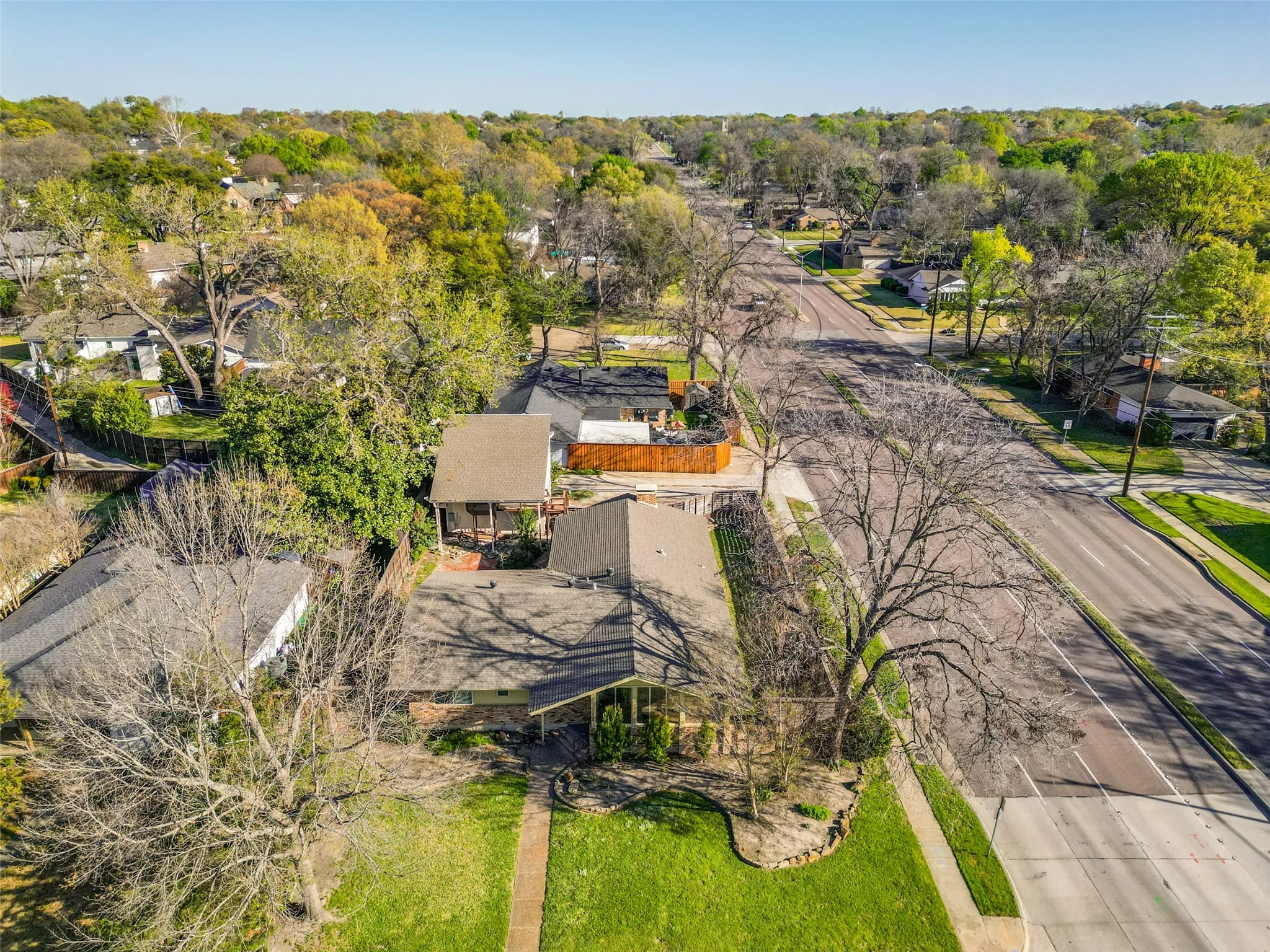 View is from the southeast corner of Shoreview Road and Audelia Road looking north.