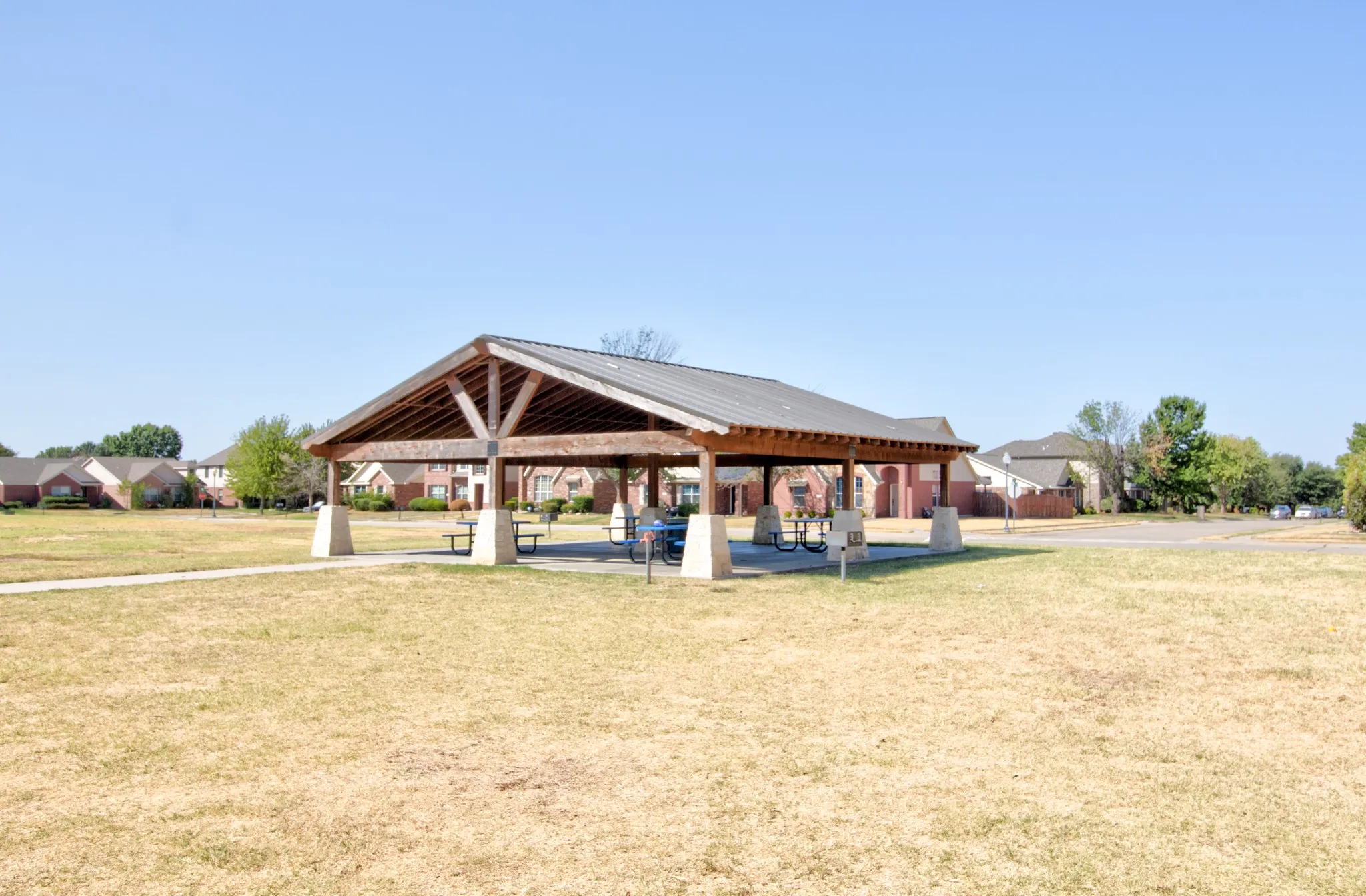 Community Pavilion perfect for space to have a family gathering and cook out!