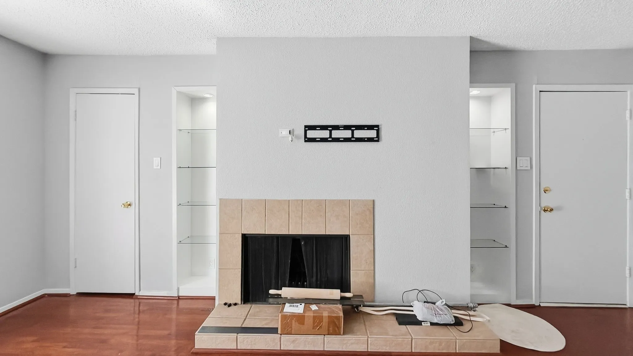 wood burning fireplace