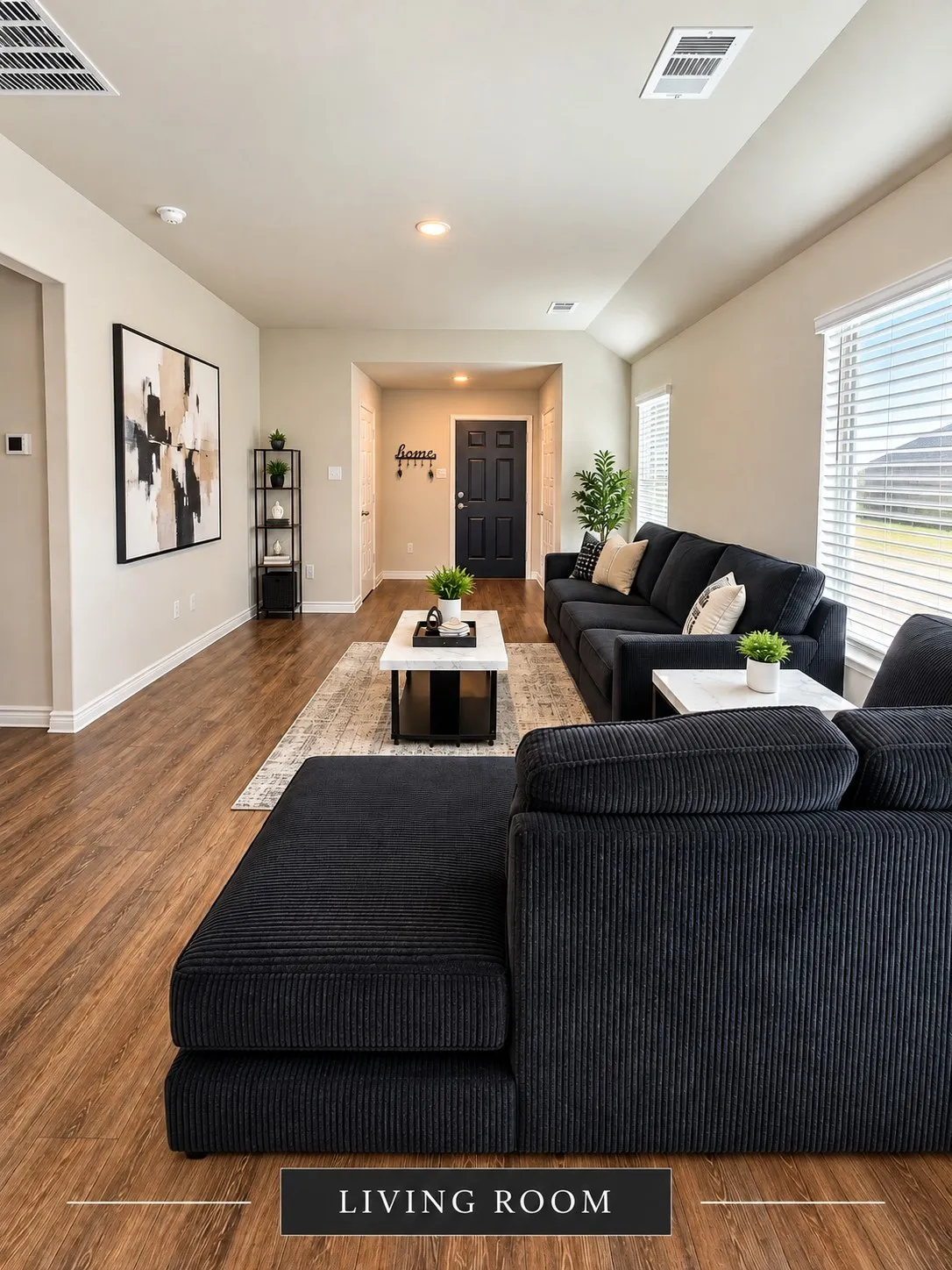 Dining Room View -Open-concept living space featuring wood-finish flooring, recessed lighting, and ample natural light through multiple windows
