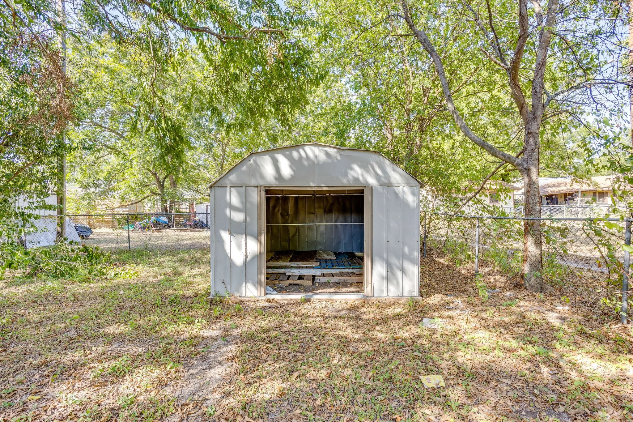 Shed for additional storage or usage.