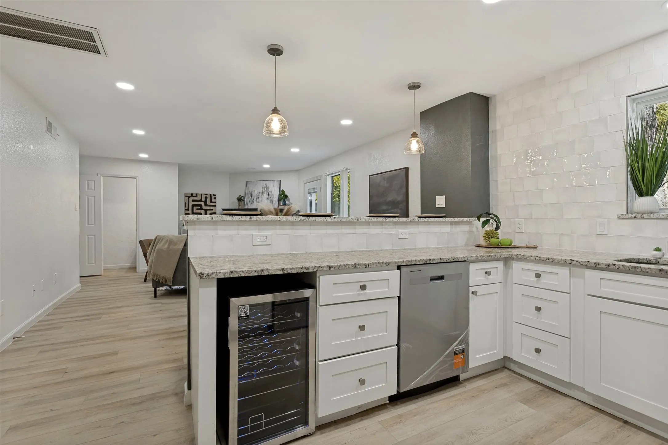 Wine Fridge in Kitchen