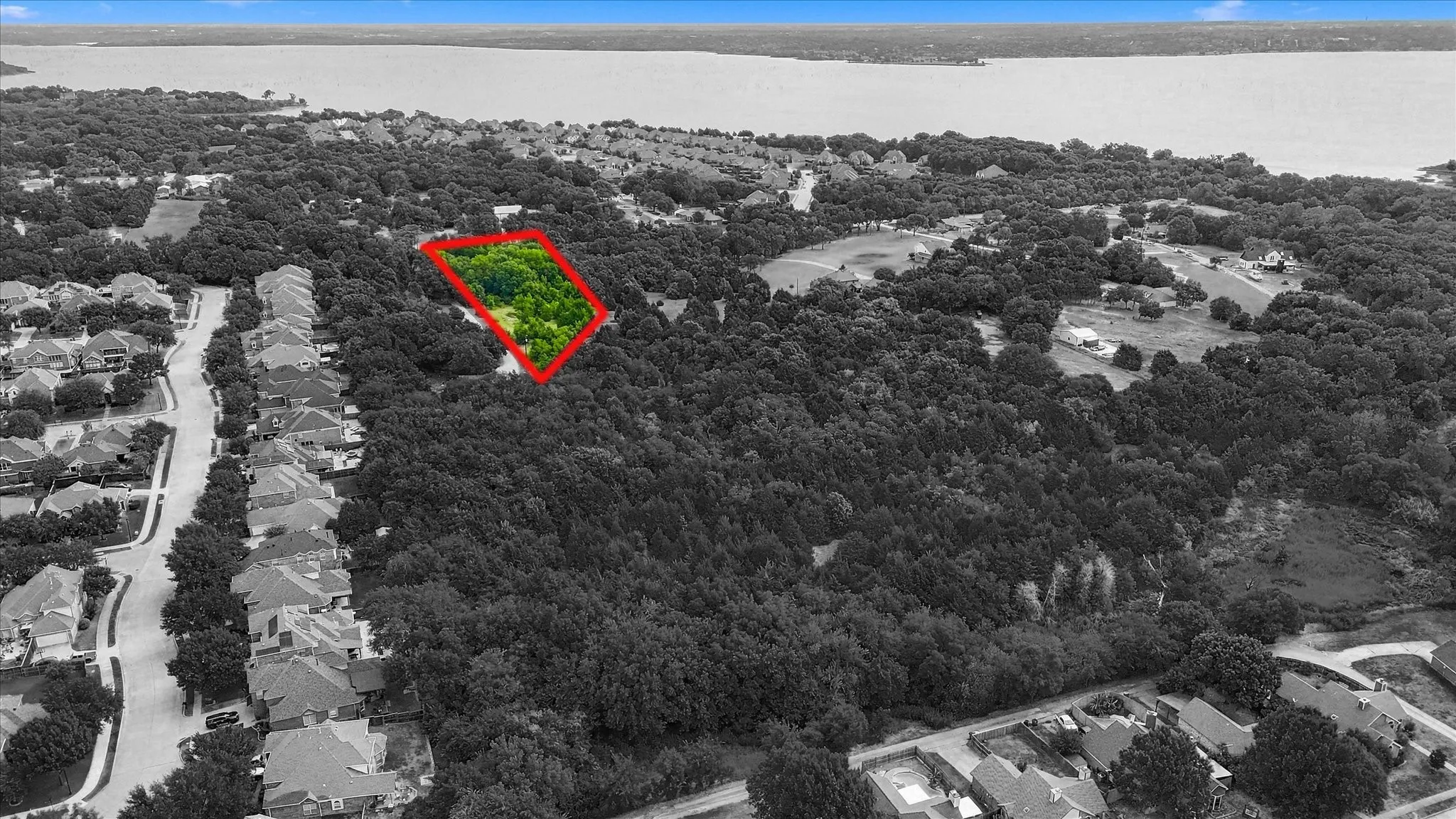 another aerial picture of the lot.
